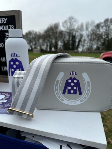 Cross-body Bags with bespoke horse head or racing colours