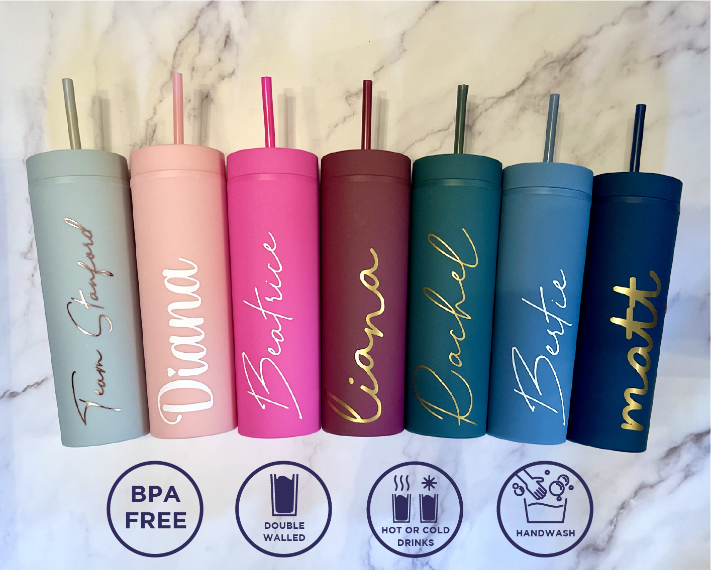 Personalised Skinny Tumblers