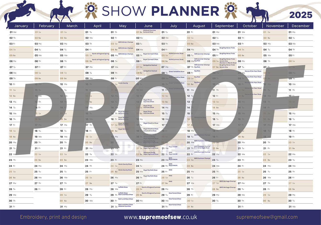 2025 A2 Show Planner