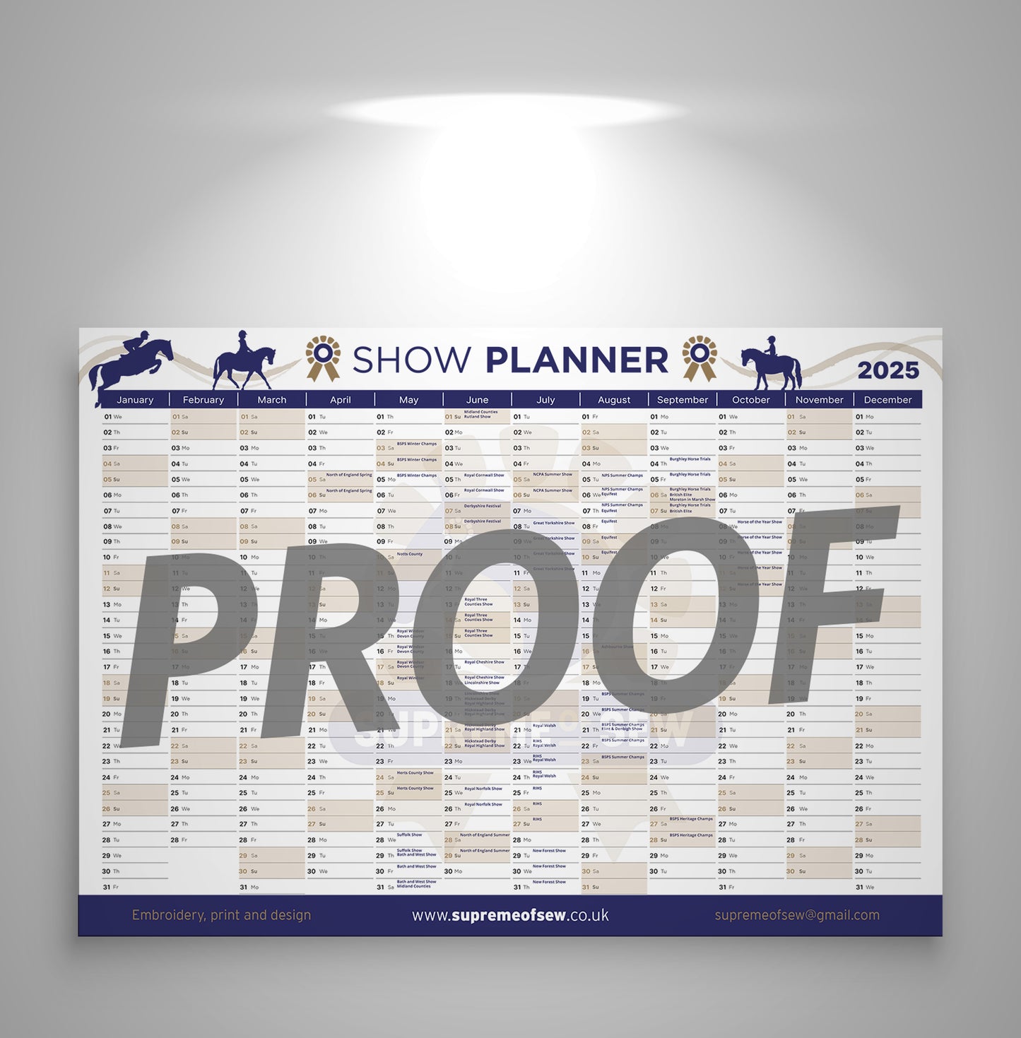 2025 A2 Show Planner
