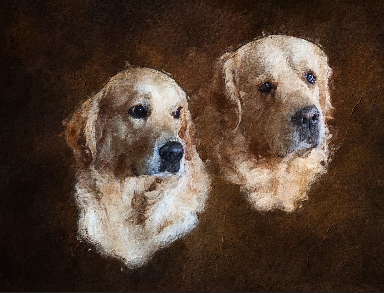 Pet Portrait - 'Oil on canvas' Style