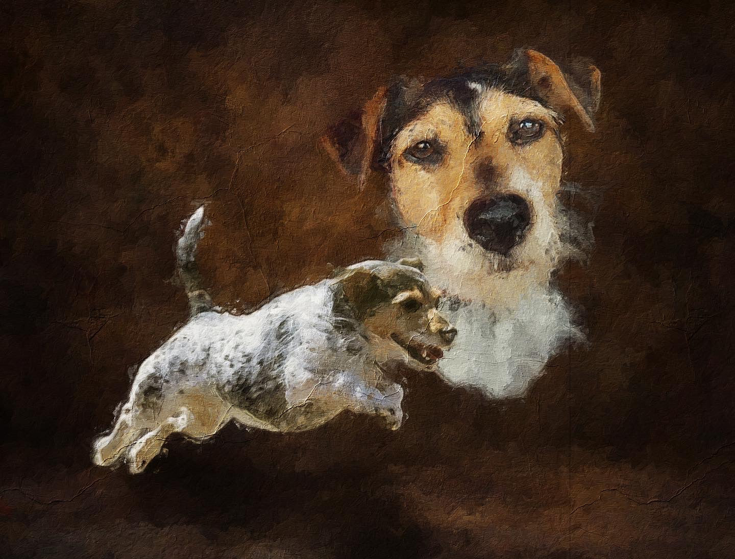 Pet Portrait - 'Oil on canvas' Style
