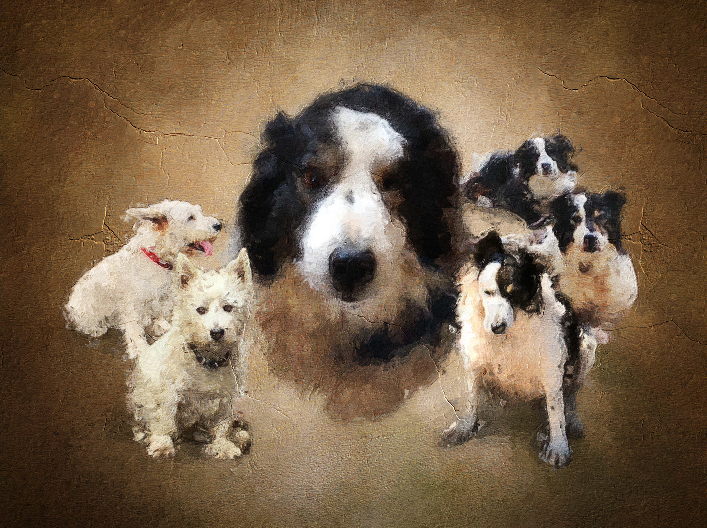 Pet Portrait - 'Oil on canvas' Style
